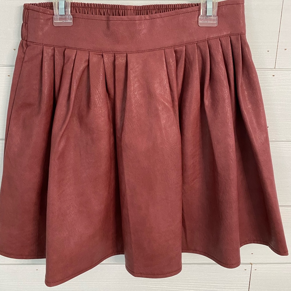 Shinestar Faux Leather Skirt